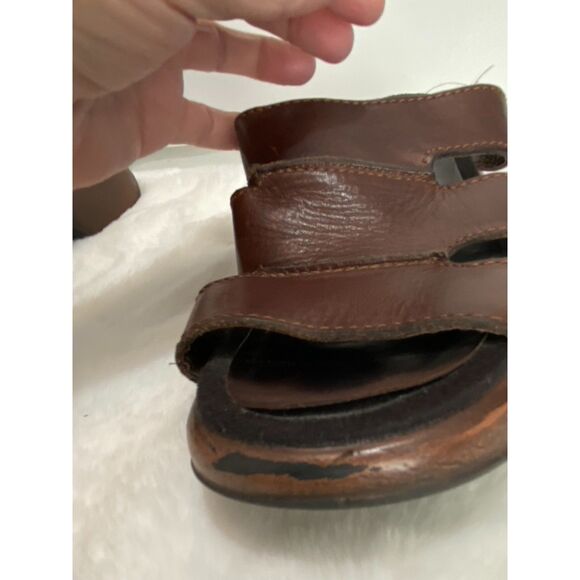 Dansko Brown Leather Women's Summer Sandal Size 5.5 Pre-Owned - Picture 13 of 13